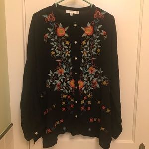 Kyla Seo Embroidered Top Sz XS